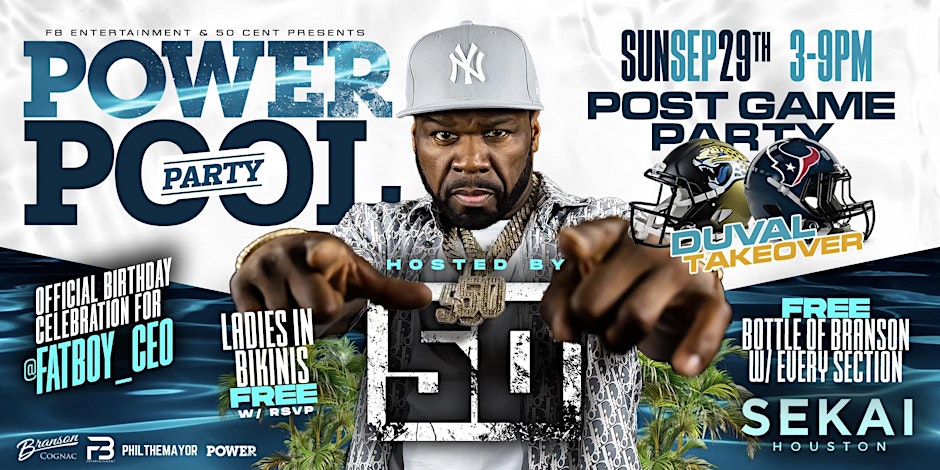 Power Pool Party Hosted by 50 Cent @sekaihtx Fat Boy CEO Bday Celebration